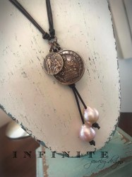 Pink Pearl Drop Necklace